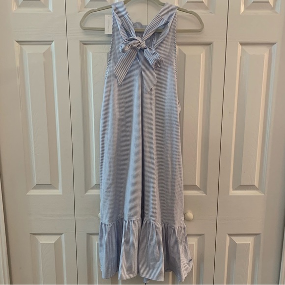 NY&C Sleeveless Light Blue and White Dress Size L - Picture 2 of 7
